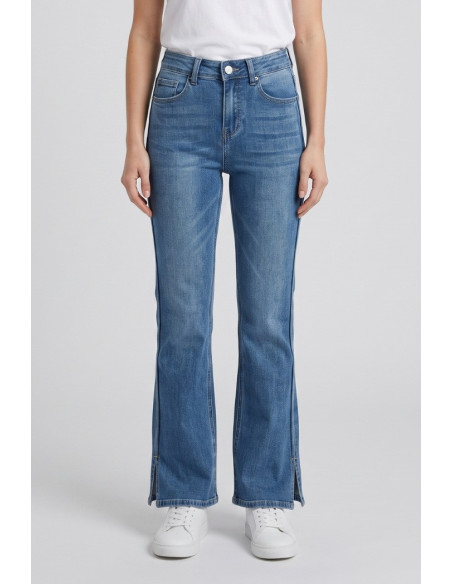 Influencer jeans 5 tasche in denim flare 03P102 [6a910e1d]