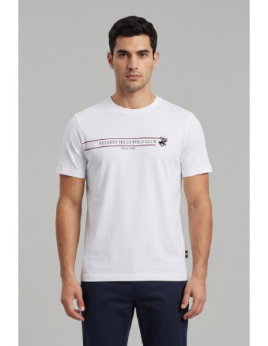 Beverly Hills Polo Club t-shirt in cotone con stampa frontale TS450036 [1ba2f603]