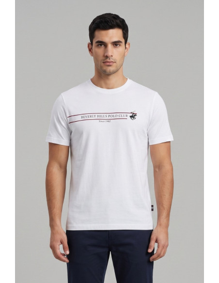 Beverly Hills Polo Club t-shirt in cotone con stampa frontale TS450036 [1ba2f603]