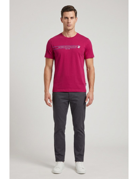 Beverly Hills Polo Club t-shirt in cotone con stampa frontale TS450036 [82aa4de9]