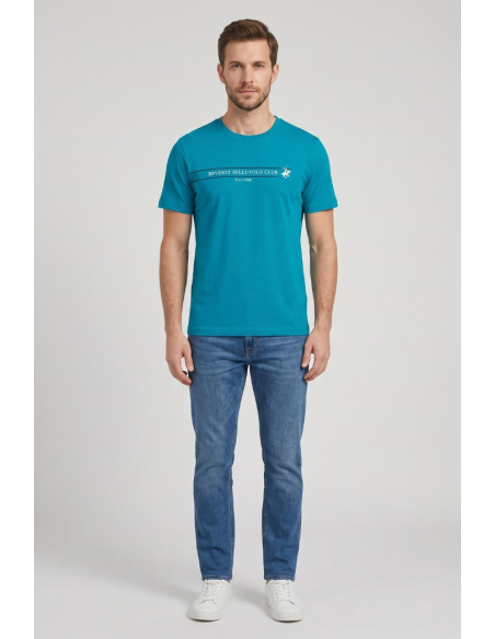 Beverly Hills Polo Club t-shirt in cotone con stampa frontale TS450036 [7f1eac97]