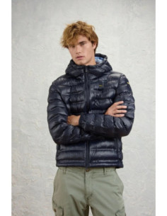 Blauer giubbetto termosaldato con cappuccio Charles 26WBLUC02218-007284 [51d17ea2]