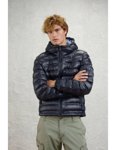 Blauer giubbetto termosaldato con cappuccio Charles 26WBLUC02218-007284 [51d17ea2]