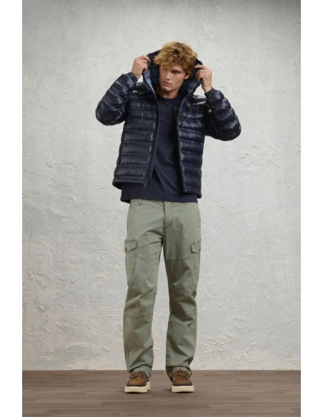 Blauer giubbetto termosaldato con cappuccio Charles 26WBLUC02218-007284 [3feafcab]