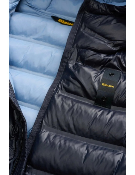 Blauer giubbetto termosaldato con cappuccio Charles 26WBLUC02218-007284 [3ababbb5]