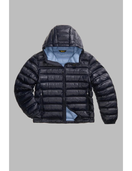 Blauer giubbetto termosaldato con cappuccio Charles 26WBLUC02218-007284 [8da77ab1]