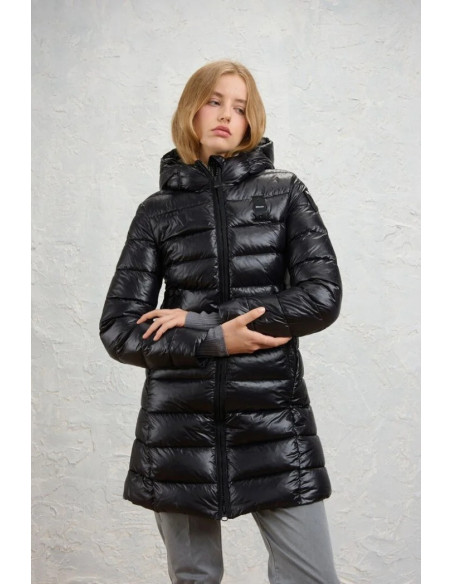 Blauer piumino lungo micro rip Adelaide 26WBLDK02073-006648 [79f5f45f]