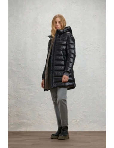 Blauer piumino lungo micro rip Adelaide 26WBLDK02073-006648 [17ce7656]