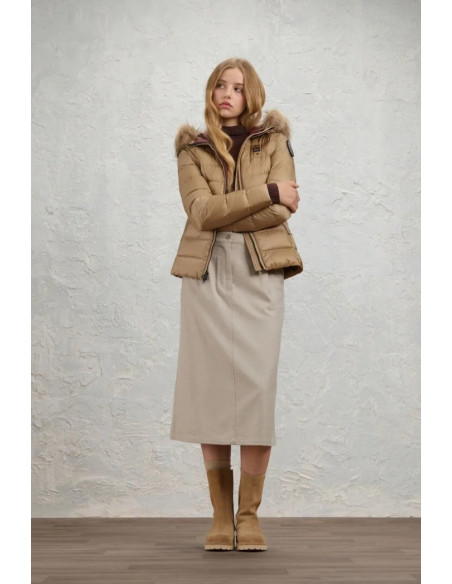 Blauer piumino a righe con cappuccio Arcadia 26WBLDC03038-006047 [1bdb772c]