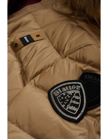 Blauer piumino a righe con cappuccio Arcadia 26WBLDC03038-006047 [1e8b3032]