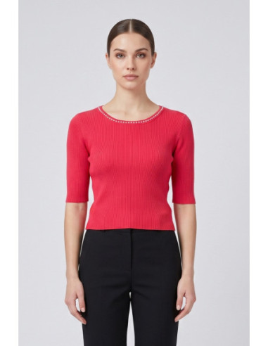 Fracomina maglia cropped a costine fr26st7008k52401 [97abdd27]