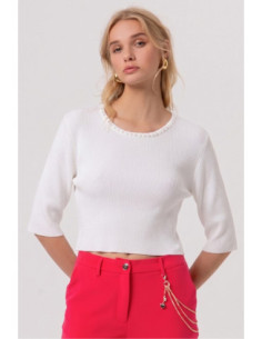 Fracomina maglia cropped a costine fr26st7008k52401 [27e391f6]