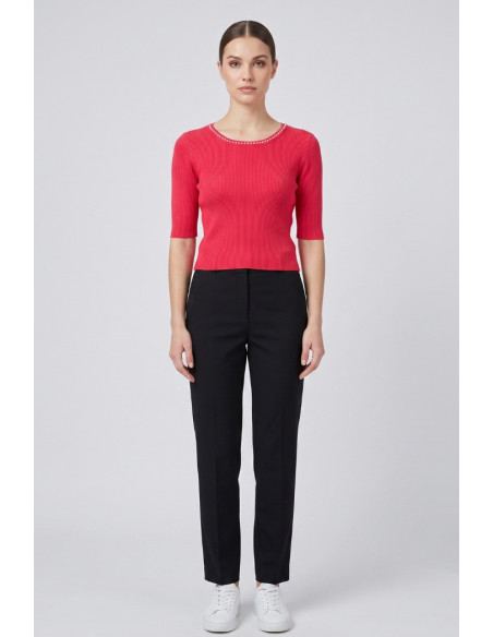 Fracomina maglia cropped a costine FR26ST7008K52401 [f9905f2e]