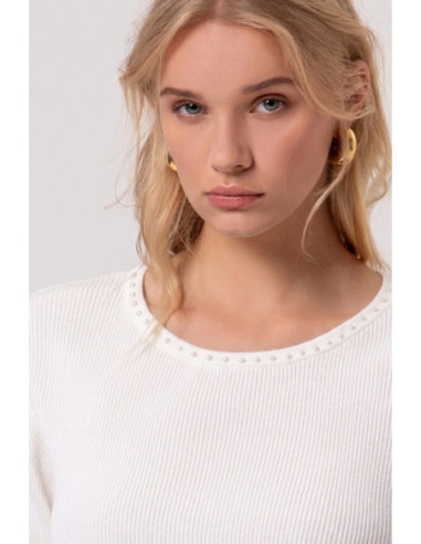 Fracomina maglia cropped a costine FR26ST7008K52401 [49d813ff]