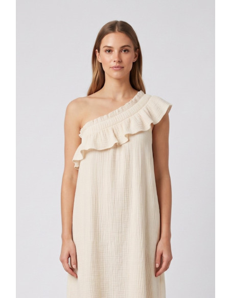 Influencer abito lungo in cotone 05B10466 [b40e98b8]