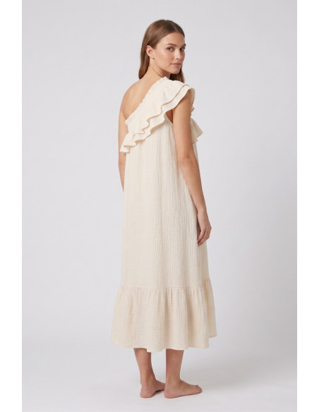 Influencer abito lungo in cotone 05B10466 [031359bc]