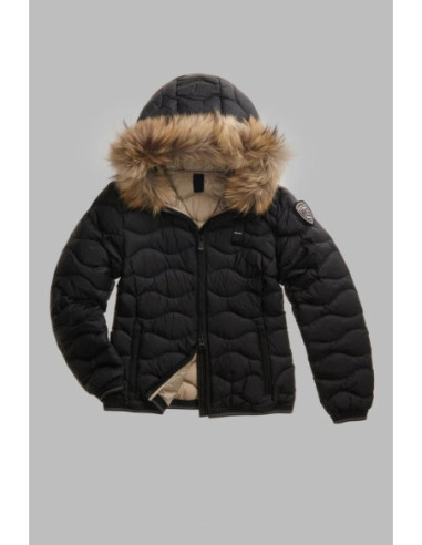 Blauer piumino con bordo in pelliccia Aldie 26WBLDC03034-006047 [7bfb4e1c]