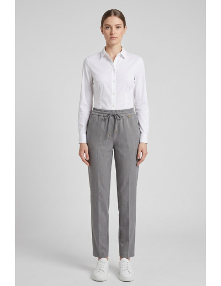 Markup pantalone straight in flanella di misto viscosa MW25107 [c4f3c449]
