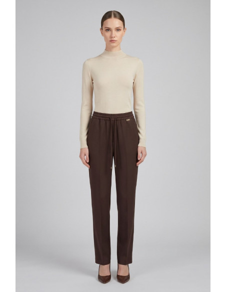 Markup pantalone straight in flanella di misto viscosa MW25107 [ee7ed713]