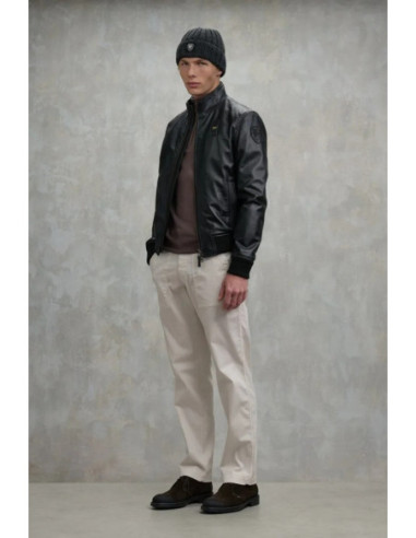 Blauer bomber in morbida pelle Petrel 26WBLUL01537-007340 [e6938175]