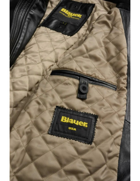 Blauer bomber in morbida pelle Petrel 26WBLUL01537-007340 [54de076f]