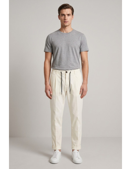 Camouflage pantalone con laccio in misto cotone FRANK-N21 [a98eae27]