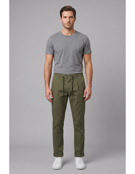 Camouflage pantalone con laccio in misto cotone FRANK-N21 [8a890d87]