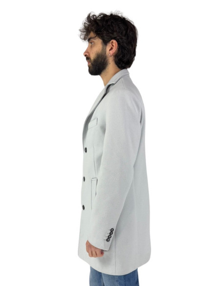 Two-Bi cappotto in misto lana con tessuto diagonale CAPP234 [92ba7ffe]