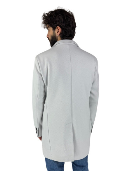Two-Bi cappotto in misto lana con tessuto diagonale CAPP234 [25a7befa]