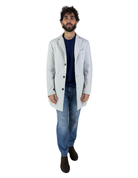 Two-Bi cappotto in misto lana con tessuto diagonale CAPP234 [20f7f9e4]