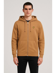 Lyle & Scott felpa con cappuccio con zip in jersey di cotone loopback ML420VOG [38ae0bc8]