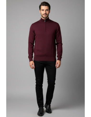 Baci & Abbracci lupetto mezza zip in misto viscosa 450002 [e14a6a48]