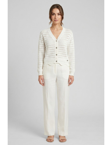 Fresh Flower cardigan con lavorazione traforata FD477 [e676f9a0]