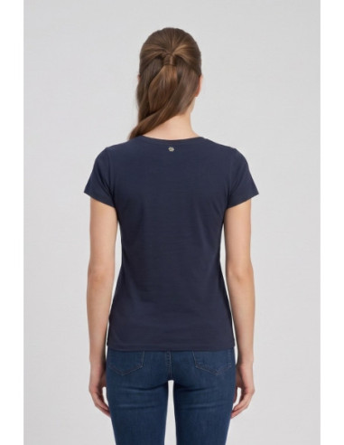 Fresh Flower t-shirt in cotone con vespa stampata FD569 [623c1a3a]