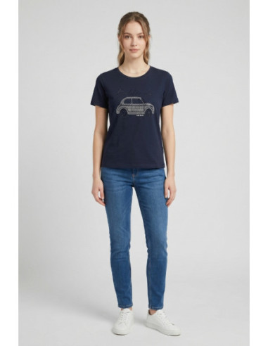Fresh Flower t-shirt over con stampa strass FD571 [7c2fe4b3]