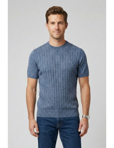 Markup maglia girocollo in misto lino MK1900045 [f9578f6c]