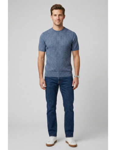 Markup maglia girocollo in misto lino MK1900045 [976c0d65]