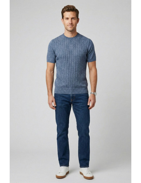 Markup maglia girocollo in misto lino MK1900045 [976c0d65]