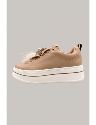 Gold & Gold sneaker platform con dettaglio gioiello GB987 [6e5de9a3]