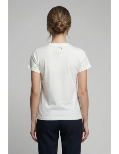 Markup t-shirt in cotone con taschino e dettaglio catena MW1610003 [25b3753c]