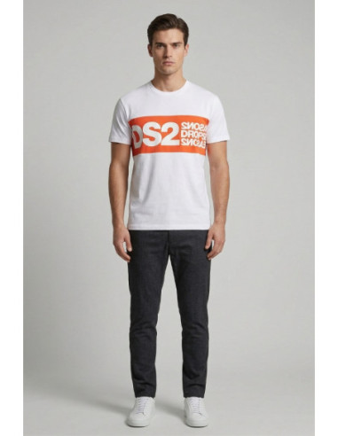 Drop Season 2 t-shirt girocollo in cotone con stampa SS26214 [2ebf629c]