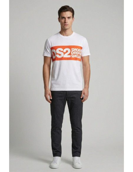 Drop Season 2 t-shirt girocollo in cotone con stampa SS26214 [2ebf629c]