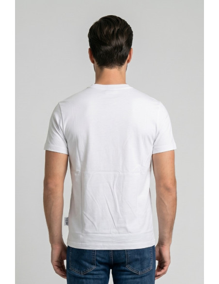 Icon t-shirt in cotone con bande logo stampate IUT016 [d4bb7e29]