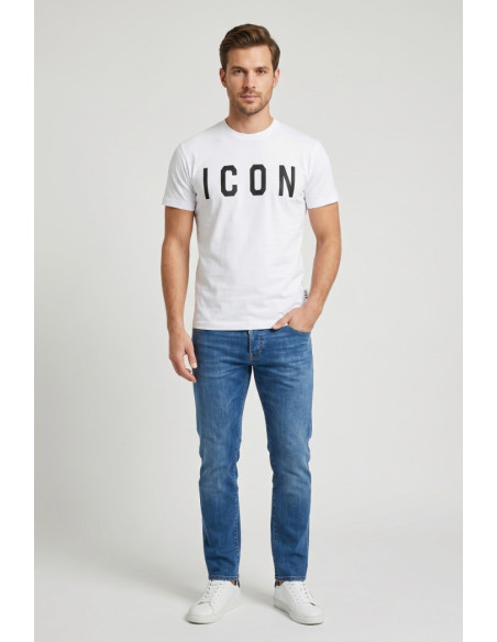 Icon t-shirt in cotone con maxi stampa logo IUT001 [39151c99]