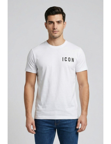 Icon t-shirt in cotone con mini stampa logo IUT007 [bb9af53c]