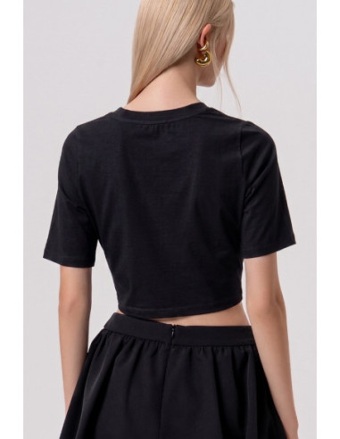 Fracomina t-shirt cropped in jersey con nodo fr26st3028j401g1 [4c4a2810]