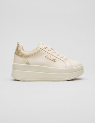 4US Paciotti sneaker in pelle con fondo alto 4BX258 [270c2bc8]