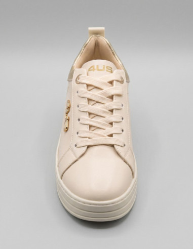 4US Paciotti sneaker in pelle con fondo alto 4BX258 [4937a9c1]