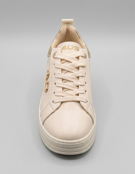 4US Paciotti sneaker in pelle con fondo alto 4BX258 [4937a9c1]