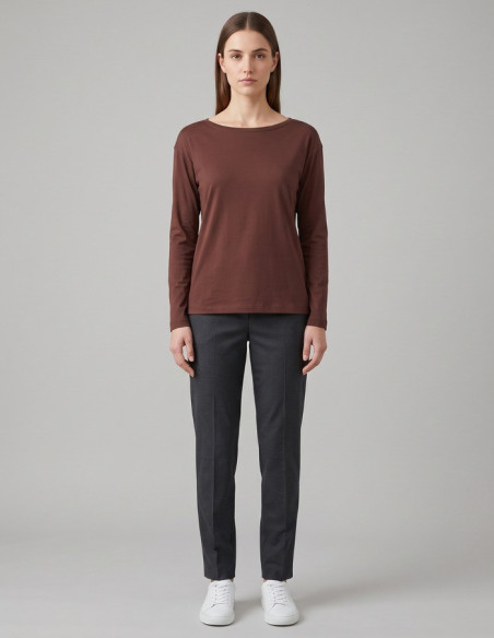 Markup t-shirt manica lunga con spacchi laterali MW9610007 [975a7d2c]